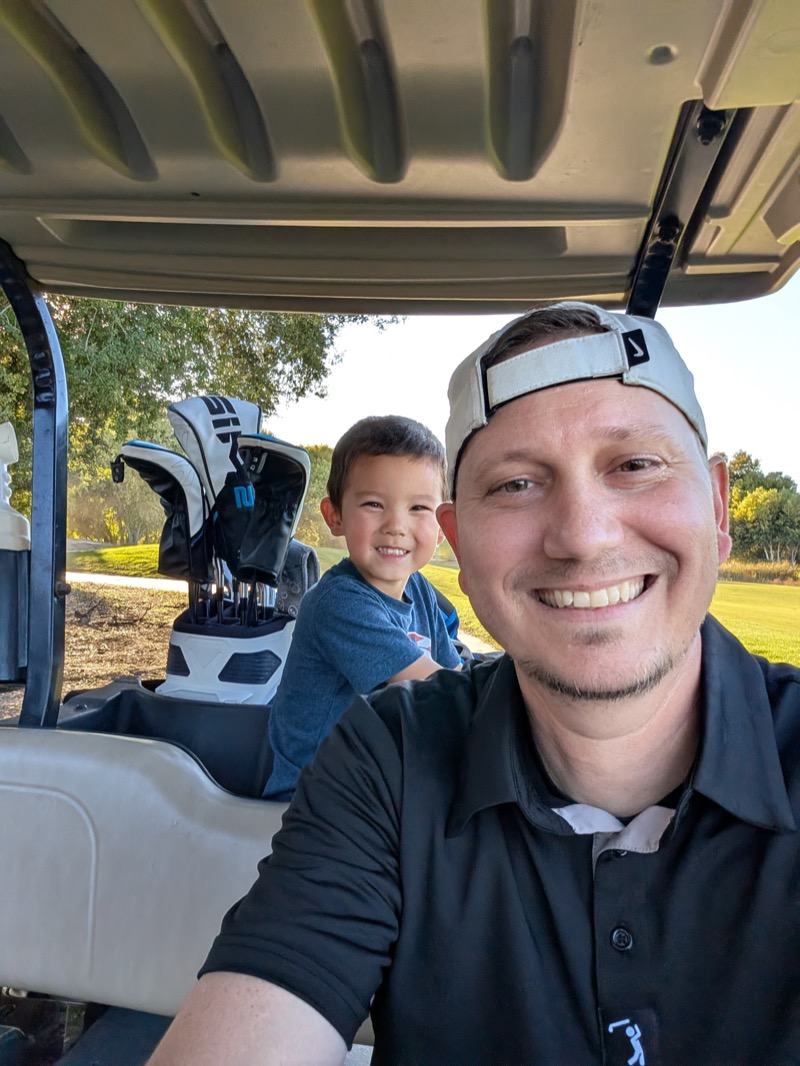 Golfing with my son